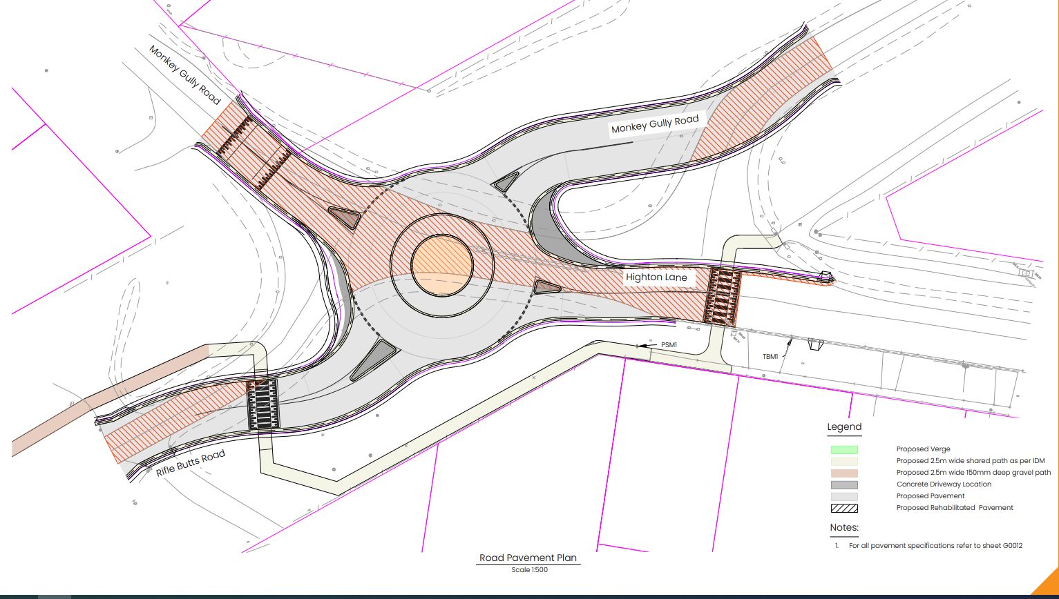 Highton Rifle Butts Roundabout.JPG